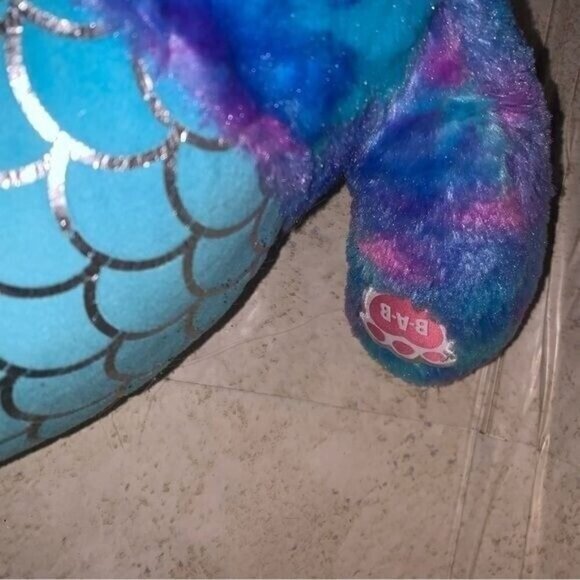 Build A Bear Blue Tie Tye Mermaid 16” Bear Doll With Music Insert - Picture 6 of 8